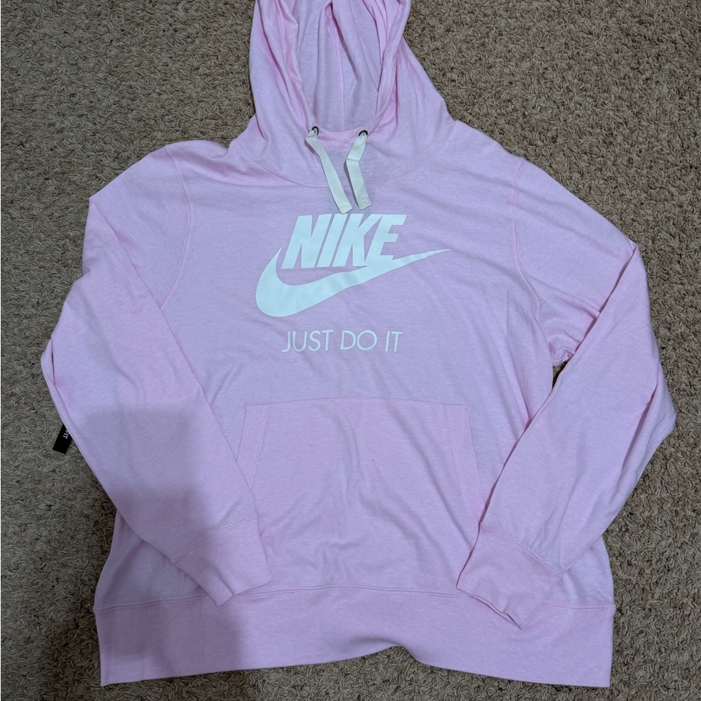 Size 1X Nike Light Pink Women's Hooded Longsleeve